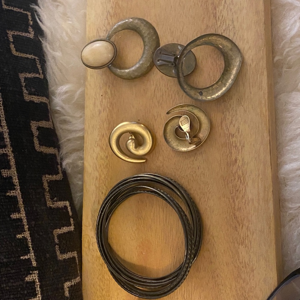 Vintage Gold and Bronze Jewelry Set